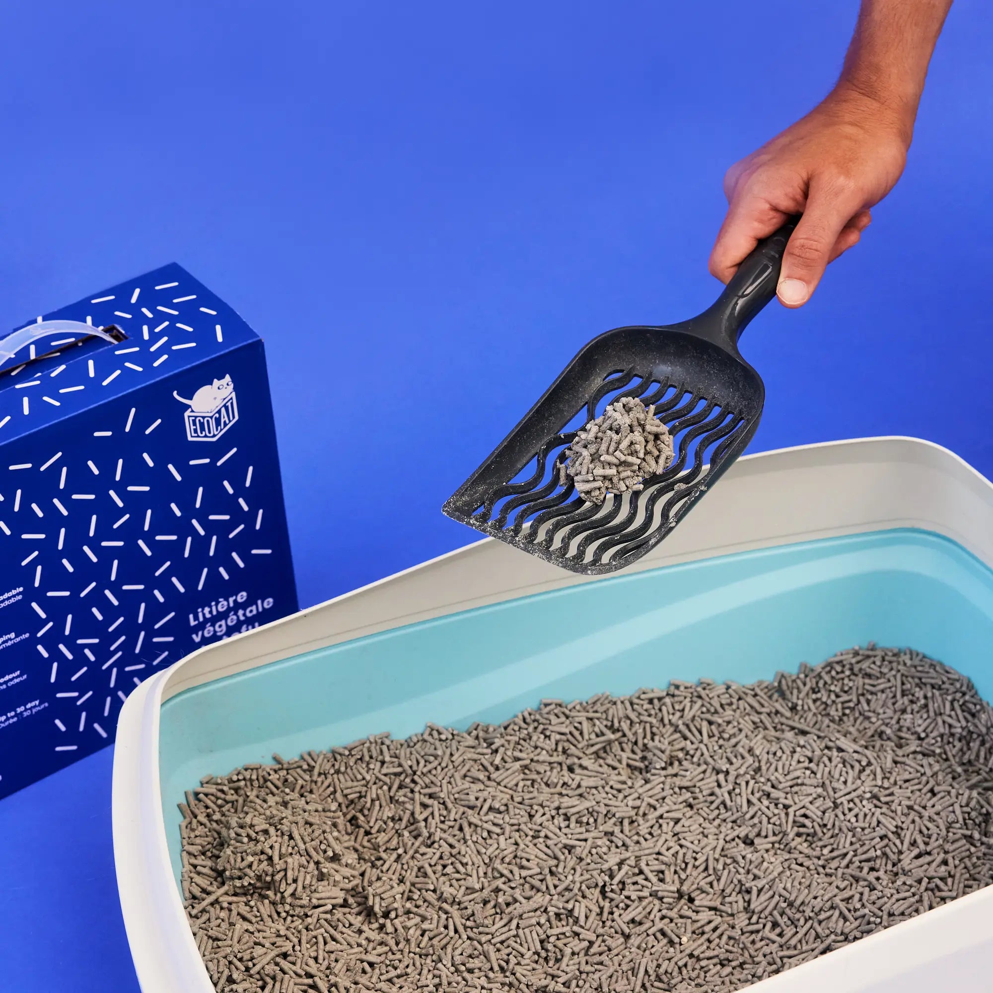 Clumping tofu cat litter